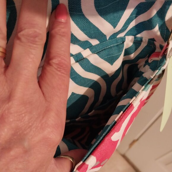 3536 Medium size Reversable The Flipped Bird Brand Orange and Teal Crochet Strap - Picture 4 of 5